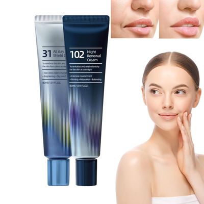 FAGOBYX 31 All-Day Shield Cream &amp; 102 Night Renewal Cream,All-day &amp; Night 2 Pcs Cream For Face,Intensive Skin Care,Centella Asiatica And Niacinamide,All Skin Types