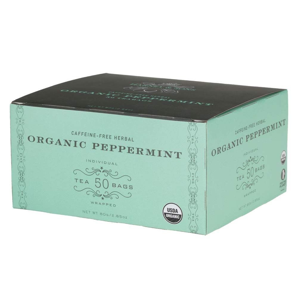 Harney &amp; Sons Organic Peppermint Tea 1.76oz/50g (50 Tea Bags)