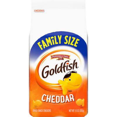 Goldfish Crackers, Cheddar Crackers, Family Size, 10 Oz Bag