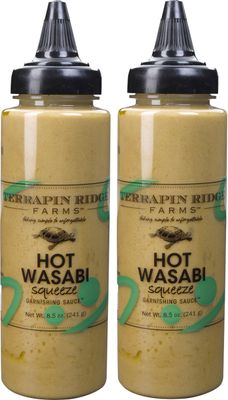 Terrapin Ridge Farms Hot Wasabi Garnishing Sauce - Two 8.5 Ounce Squeeze Bottles