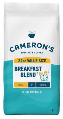 Cameron&#39;s Coffee Roasted Ground Coffee Bag, Breakfast Blend, 32 Ounce