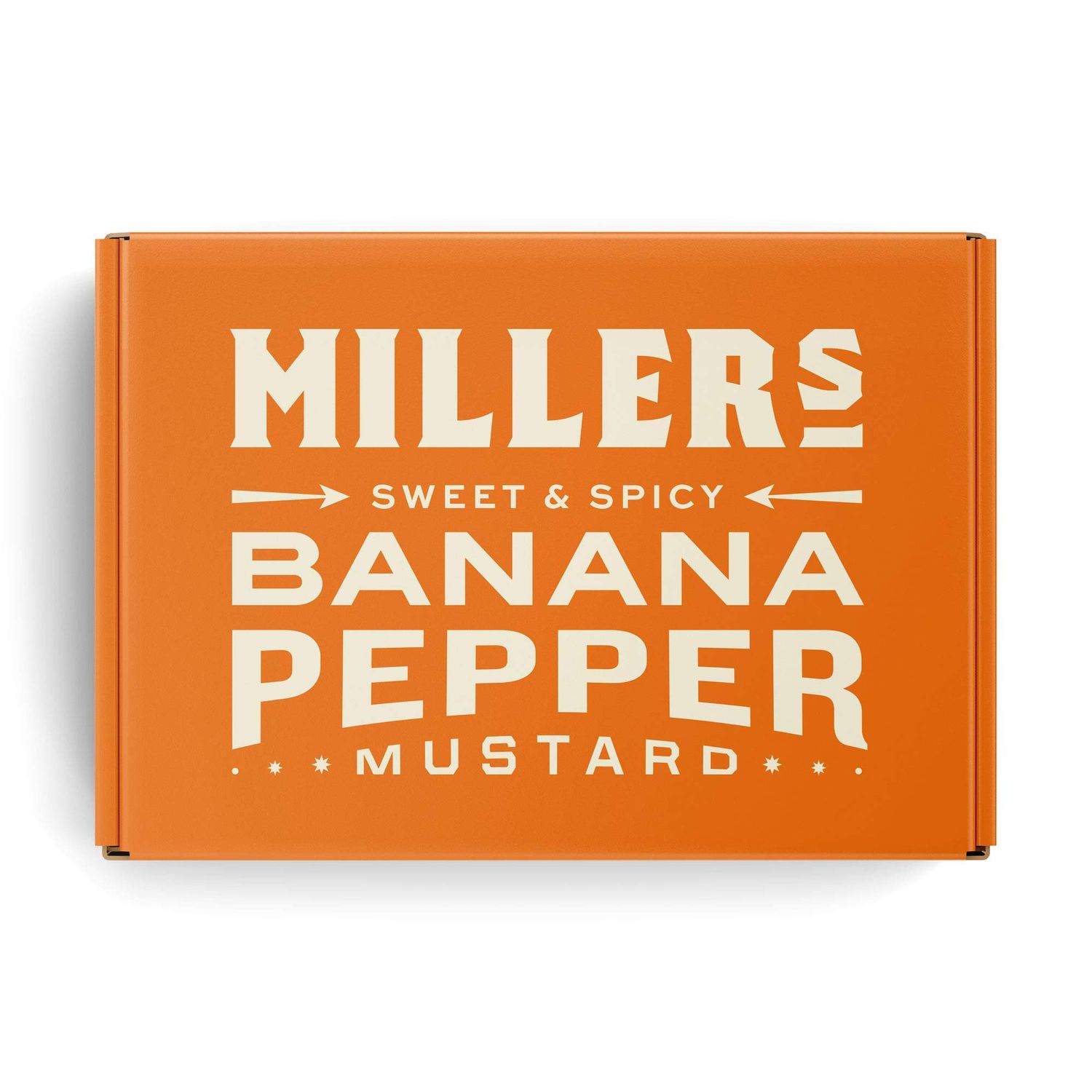 Miller&#39;s Banana Pepper Mustard Sauce Gift Box - Includes Hot, Mild, Habanero - Best Use for Chicken Wing, Burgers, Sandwich, Non-GMO Project Verified, 9.5 Ounce (Pack of 3)