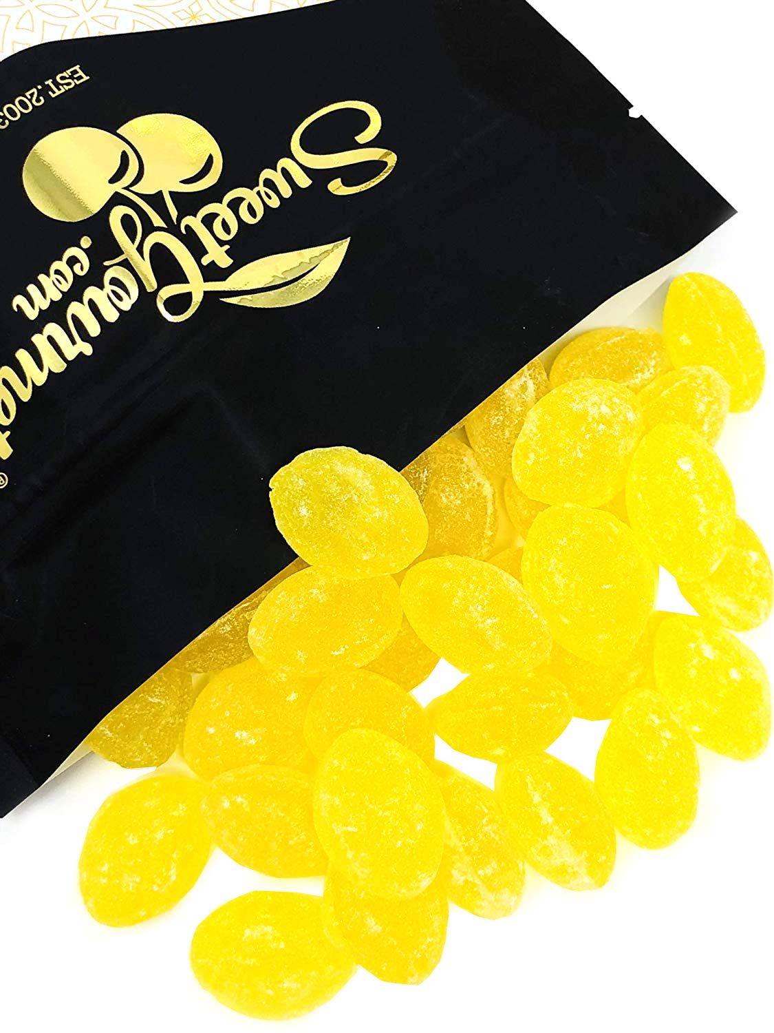 SweetGourmet Natural Sanded Lemon Drops Old-Fashioned Hard Candy Bulk 2 Pounds