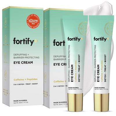 Fortify 9-in-1 Natural Skincare Eye Cream - Anti-Aging &amp; Dark Circle Corrector, Dermatologist Tested - 30ML (Pack of 2)