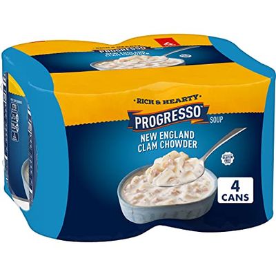 Progresso Rich &amp; Hearty, New England Clam Chowder Soup, 18.5 oz., 4 Pack