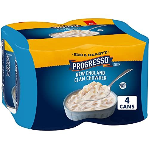 Progresso Rich &amp; Hearty, New England Clam Chowder Soup, 18.5 oz., 4 Pack