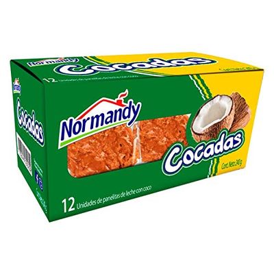 Cocadas Normandy, Panelitas de leche con coco por 12 unidades/Milk Caramel Candies With Coconut