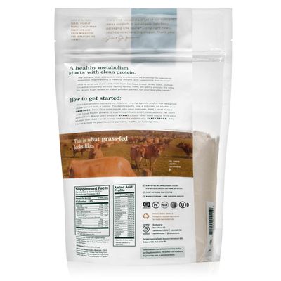 Natural Force Grass Fed Organic Whey Protein Powder - Non GMO Verified, Humane Certified &amp; Lab Tested for Toxins - Real Vanilla Flavor - Keto Friendly, Low Carb, and Kosher - 16 Ounce A2 Protein