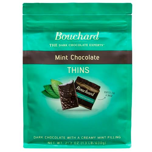 Dark Chocolate Mint Thins (72% Cacao) 21.2 OZ (1.3 LB/600g)