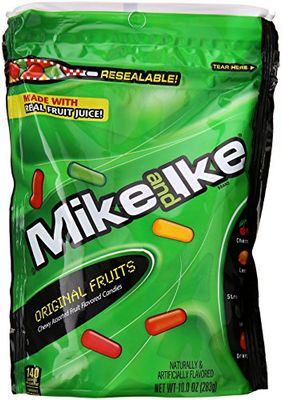 Mike &amp; Ike Assorted Fruit Original Chew Candies, 10 oz