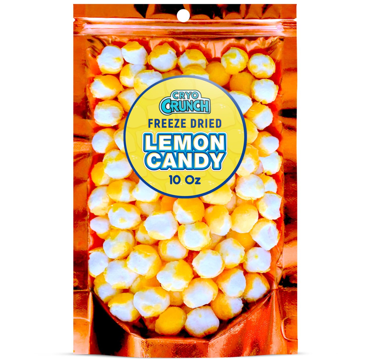 Freeze Dried Lemon Heads (10oz) - Made From Lemonheads Candy By Cryo Crunch- Freeze Dried Lemonheads Made In US Freeze Dried Lemon Candy