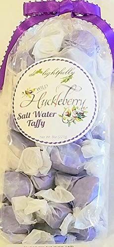Huckleberry Haven NCSW01 Wild Huckleberry Salt Water Taffy, 8 ounces