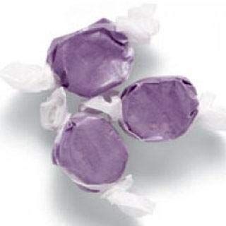 Gourmet Soft and chewy Salt Water Taffy Candy - Individually Wrapped - Bulk bag (Huckleberry, 1 Pound (Pack of 1))
