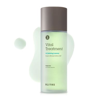 Blithe Korean Skin Care Products 6 Leaves Clear Essence for Rosacea &amp; Redness Relief, BHA Toner Cooling Moisturizer for Face, Blackhead Treatment, Evening Primrose Wintergreen Green Tea 5 Oz