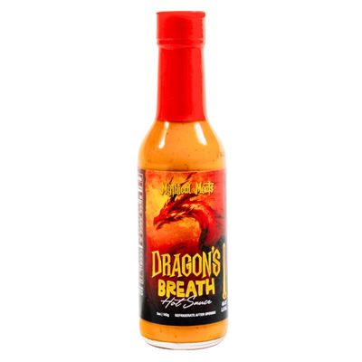 Mythical Meats Dragon&#39;s Breath Hot Sauce - Carolina Reaper &amp; Garlic, Gluten Free, Non GMO, 9.5/10 Heat
