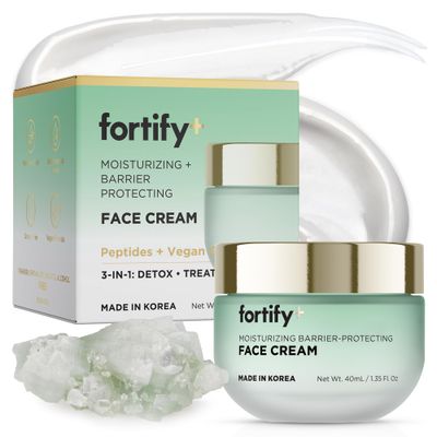 Fortify 9-in-1 Face Cream w/Peptides &amp; Vegan Collagen - Moisturizing Barrier Protecting - Dermatologist Tested, Clean Beauty, All Skin Types - Anti-Aging Korean Skincare - 50mL/1.7Fl.Oz