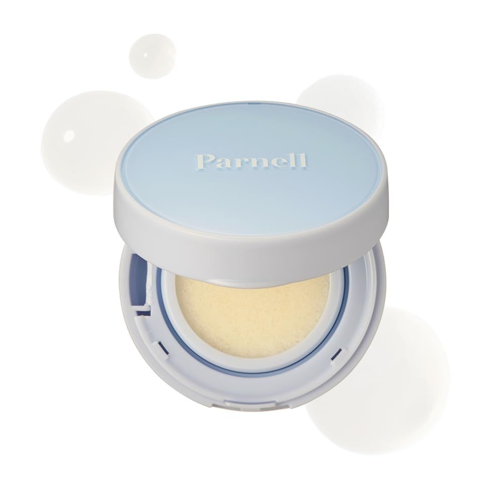 Parnell Glacial Biome Water No-Sebum Cushion 0.35 Fl Oz / 10g Hydrating &amp; Oil-Control Cushion with Hyaluronic Acid, Mineral Water, and Collagen Cooling Powder Formula K-beauty