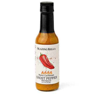 Blazing Bella Hot Sauce (Sweet Caribbean Ghost Pepper, 5 Fl Oz (Pack of 1))