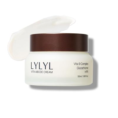 LYLYL Vita ABCDE Cream, Vita 9 Complex, Glutathione &amp; HPR, Ceramide for Moisture, Niacinamide 20,000pm, Panthenol for Skin Barrier, Light and fresh texture, Skin Irritation 0.00, Korean Skincare, 50ml