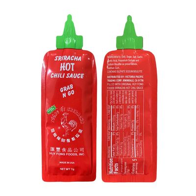 Generic Grab N Go Huy Fong Sriracha Packets Pack of 25 or 50 Filled With Original Sriracha Hot Chili Sauce Individual Portion Single Serve Packet Variety Packs Bundles (25 Pack)