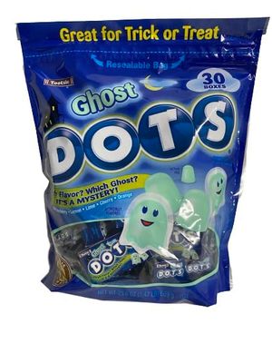 Ghost Dots 30 Count Mini Boxes Halloween Candy Bag