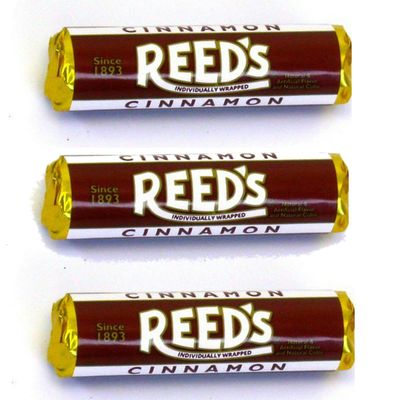 Reed&#39;s Classic Cinnamon Hard Candy - Individually Wrapped - Since 1893 (Cinnamon, Pack of 3)
