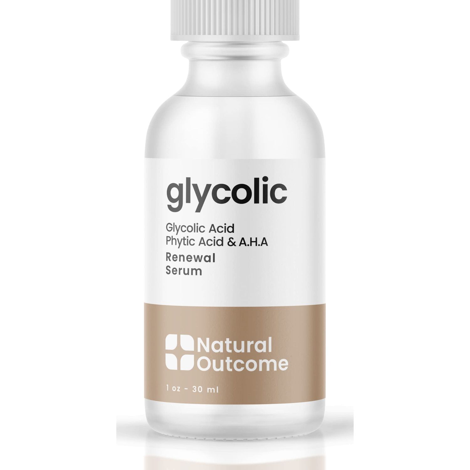 Natural Outcome Glycolic Acid/AHA 12% Renewal Serum Anti-Aging Exfoliating Facial Serum Increases Cell Turnover Leaving Behind Smoother Skin Clarifies Acne and Rejuvenates Skin 1 Oz
