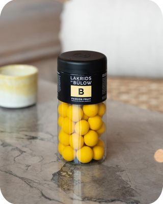 LAKRIDS BY BLOW - B - Passion Fruit - 10.4 oz - Chocolate Coated Gourmet Licorice - Authentic Scandinavian Candy Produced in Denmark