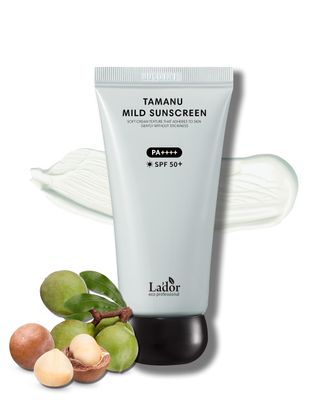 La&#39;dor Tamanu Zinc Oxide Mild Mineral No Whitecast Sunscreen UV Clear Lightweight Daily Moisturizer Lotion with SPF 50 PA for Sensitive Skin Non Greasy Non Oily Long Lasting Korean Skincare