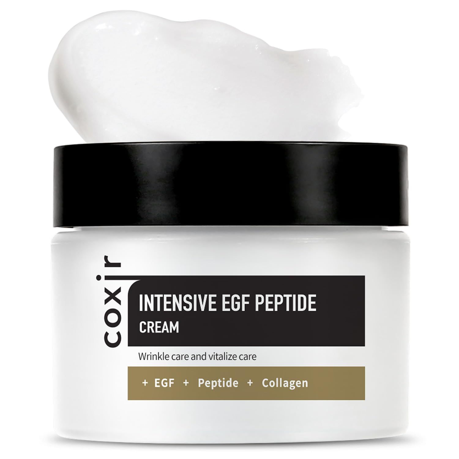 coxir INTENSIVE EGF PEPTIDE CREAM l Day&amp;Night Firming Cream l EGF(Epidermal Growth Factor), Peptides, Niacinamide, Panthenol, Collagen l Korean Skincare 50ml/1.69fl.oz