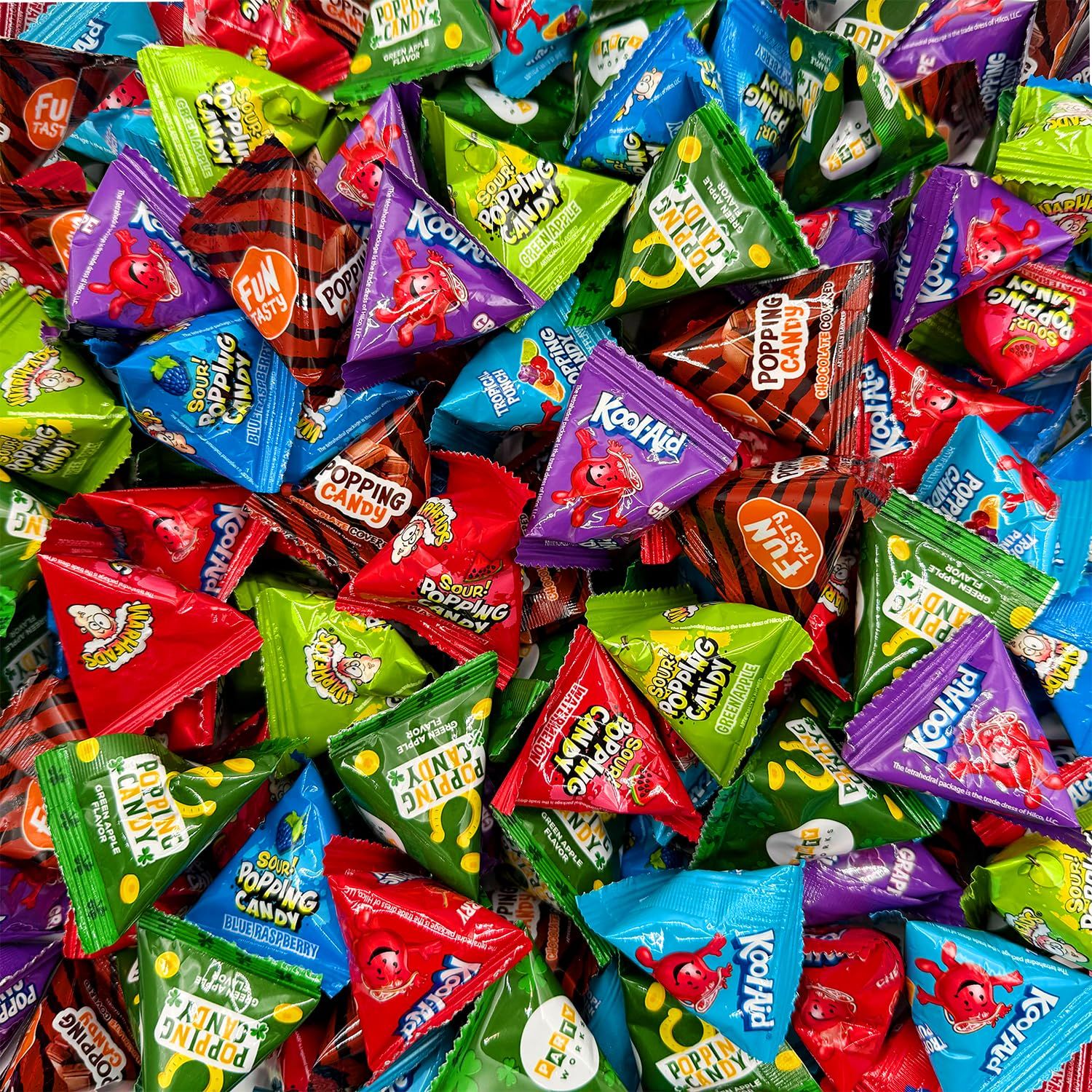 Popping Rock Candy Assortment - 1 Pound Box (About 125 Count) - Assorted Fruit Flavors