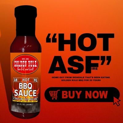 Golden Rule World Famous Hot/Spicy BBQ Sauce - A Southern Original