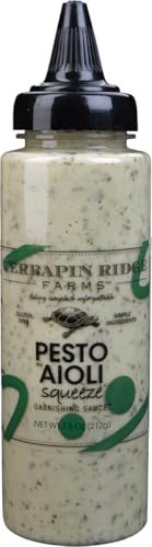 Terrapin Ridge Farms Pesto Aioli Garnishing Sauce - One 7.5 Ounce Squeeze Bottle
