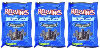 Sugar-Free Black Licorice Twists - Fat-Free, Sugar-Free Black Licorice 5 Ounce (Pack of 3)