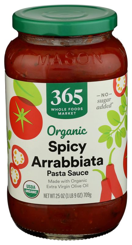 365 by Whole Foods Market, Organic Arrabbiata Pasta Sauce, 25 Ounce