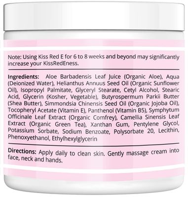 KissRedE Anti Aging Face Cream. Best Anti Wrinkle Cream Moisturizer For Face, Hands, Neck. Reduce Wrinkles, Fine Lines, Crows Feet, Puffy Eyes.