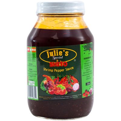 African Delights Julie&#39;s Special Shito ?Ghana Shito with Fish Sauce &amp; Spices ? Premium Blend with Fish Paste, Shrimp Paste, and Hot Dried Pepper (32oz Hot)