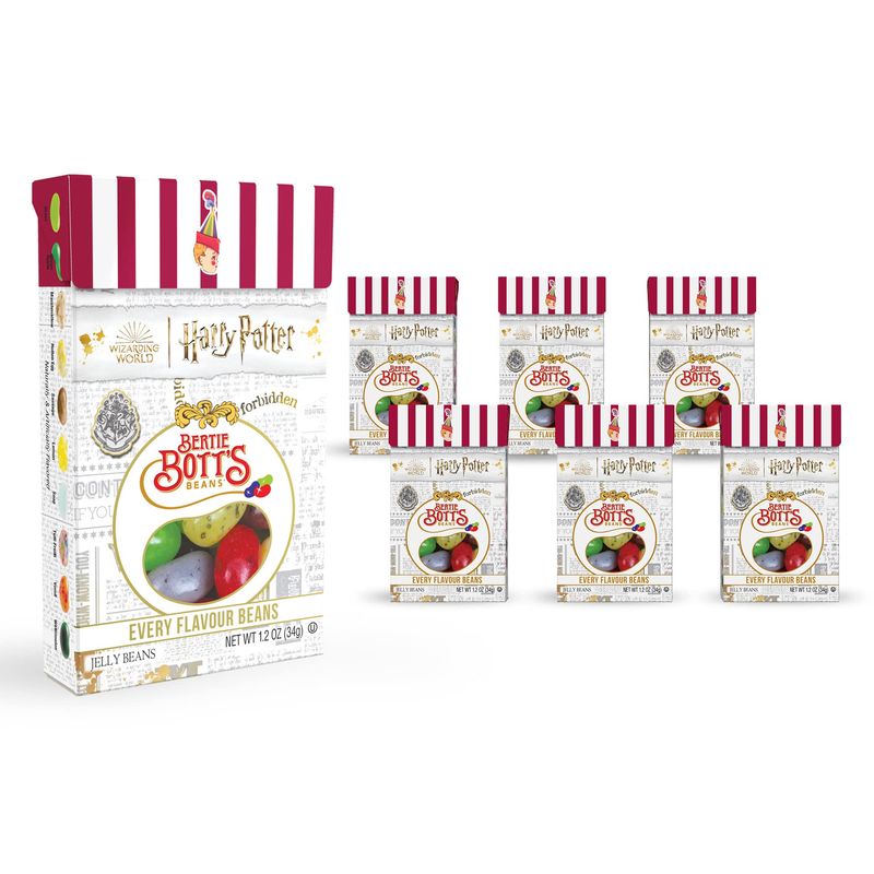 Harry Potter Bertie Bott's Every Flavour Beans, 1.2 oz Box, 6 Pack