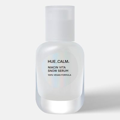 HUECALM Niacin Vita Snow Serum, Korean Skincare for Brightening, Hydration, Oil Control, 3% Niacinamide, Vitamin C Serum &amp; Ceramide, Dark Spot Corrector, Hyperpigmentation Treatment, Gentle Daily Use