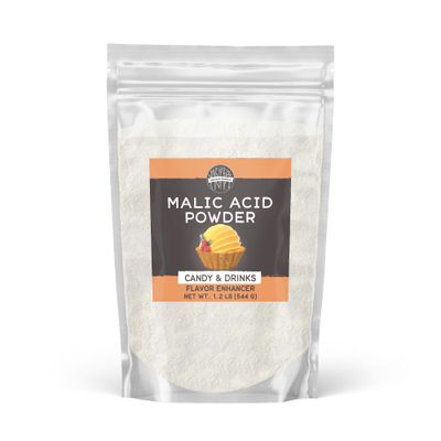 Birch &amp; Meadow Malic Acid Powder, 1.2 lb, Flavor Enhancer, Sour Candies
