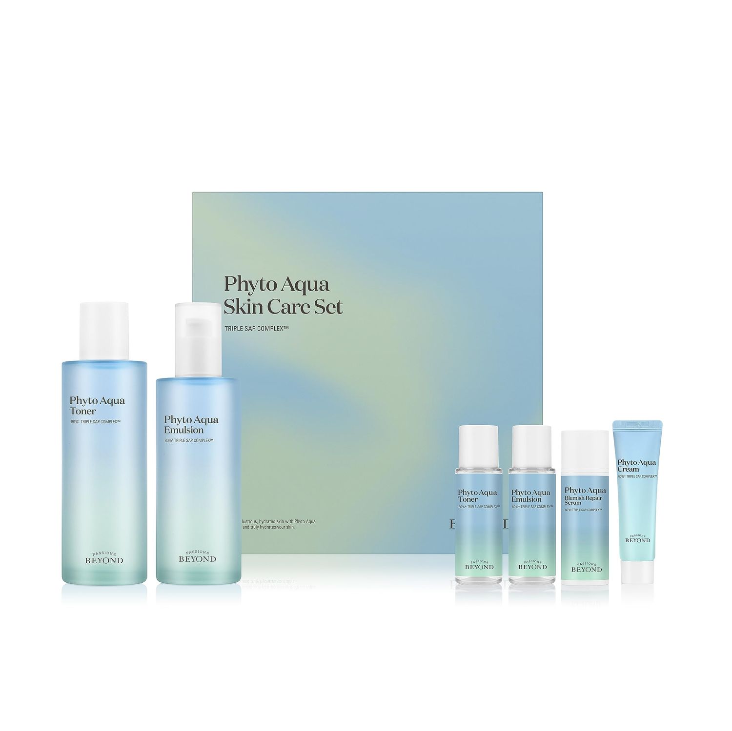 Beyond Phyto Aqua Skincare Gift Set (11.3fl oz) - Vegan Formula Korean Skin Care. Toner &amp; Lotion for Hydration, Soothing. Hyaluronic Acid, Tree Sap Complex.