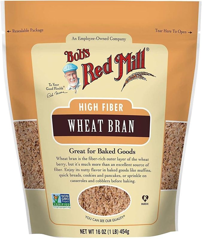 Bob&#39;s Red Mill Wheat Bran, 16oz (Pack of 1) - Non GMO, Vegan, Kosher