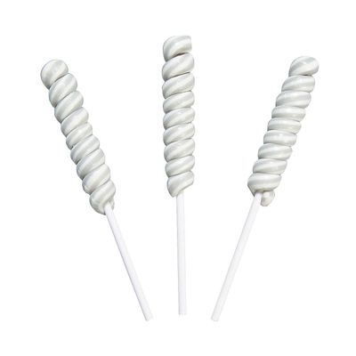 Mini Twisty Lollipops, Unicorn Pops, Nostalgic Candy, Suckers, 24 Pieces, Individually Wrapped, Silver