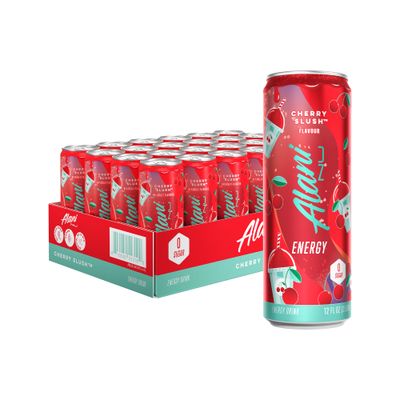 Alani Nu Cherry Slush Sugar Free, Low Calorie Energy Drinks 200mg Caffeine Pre Workout Performance with Antioxidants Biotin B Vitamins Zero Sugar 15 Calories or Less 12 Fl Oz Cans (24 Pack)