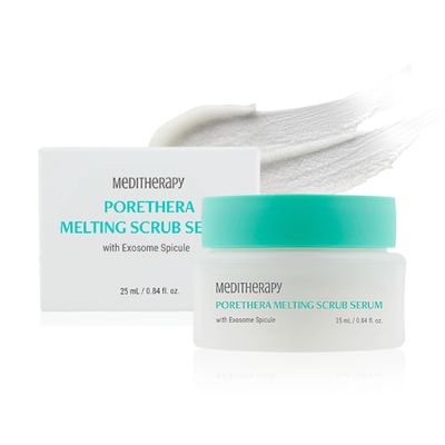 Porethera Melting Scrub Serum - Korean Face Serum for Clarifying Pores - Pore Minimizer for Face - Deep Face Scrub for Smooth and Clean Skin - Spicules for Tightening and Refining Pores, 0.84 fl.oz