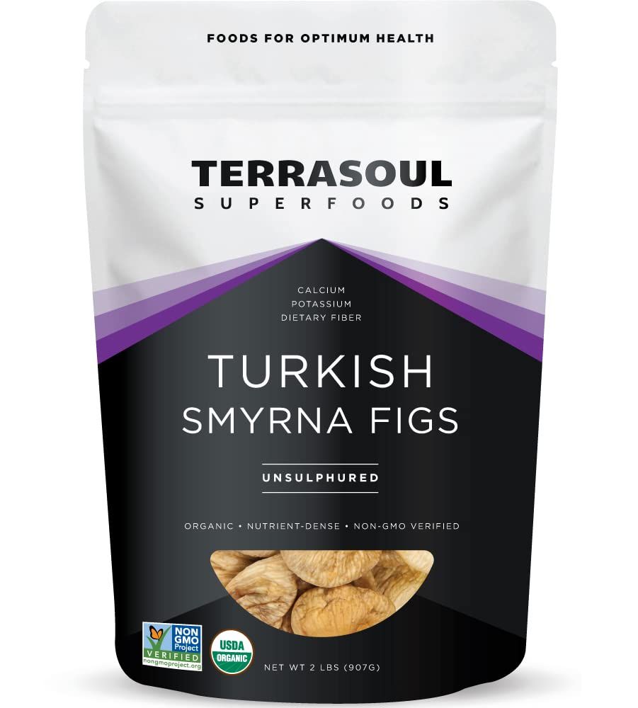 Terrasoul Superfoods Organic Smyrna Turkish Figs, 2 Lbs - No Added Sugar Unsulphured Perfectly Dried
