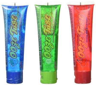 Kidsmania Ooze Tube Oozing Taste Blue Raspberry/Cherry/Green Apple, 4 Ounce (Pack of 12)