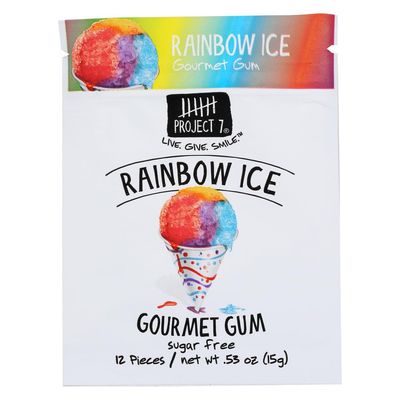 PROJECT 7 Gourmet Gum - Rainbow Ice 12 pcs. (4 Pack)