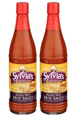 Sylvia&#39;s Kickin&#39; Hot, Hot Sauce 6-Ounce (Pack of 2)