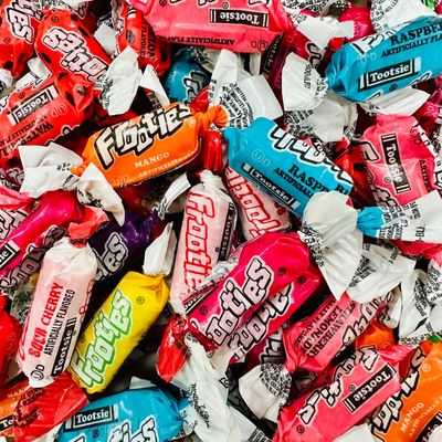 Tootsie Frooties Assorted Fruity Flavored Chewy Candy - 1lb of 10 Flavors Individually Wrapped Bulk Candy Packaged in Resealable Stand-Up Bag.